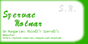 szervac molnar business card